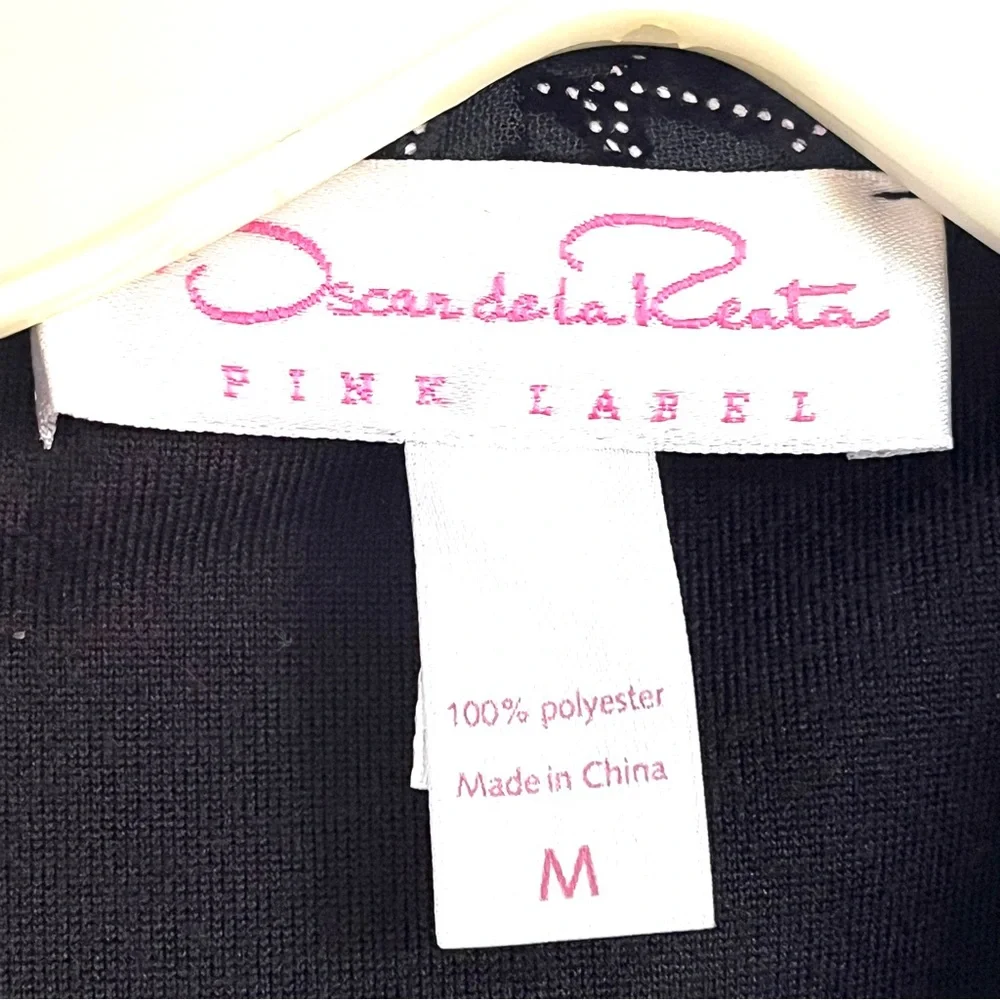 Oscar de la Renta Pink Label Vintage Black Velvet Robe